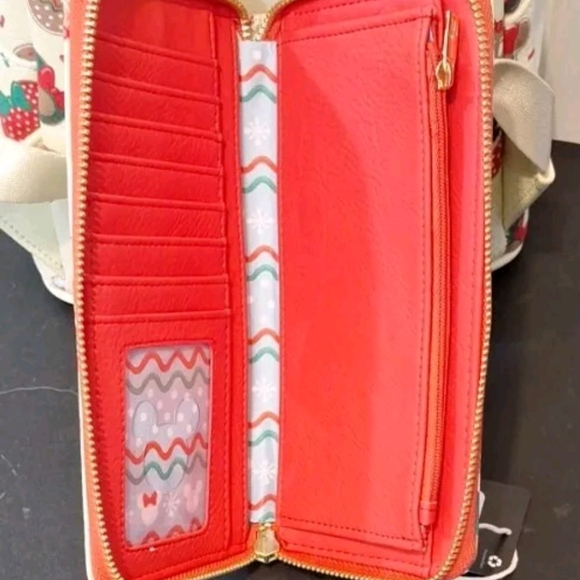 NWT! Christmas Loungefly Disney Mickey Cookie Backpack, wallet and ears set - Picture 7 of 8